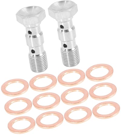 Dailygoods - M10 x 1,0 schroefdraad - banjo schroef - 2 stuks - rem montage adapter - hoge kwaliteit - geschikt voor diverse toepassingen - compact fo...