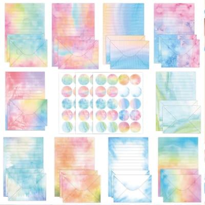 Solidchoice - 160-delige Briefpapierset met Enveloppen en Stickers