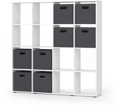 Vicco Karree Ruimteverdeler – 138.5 x 142.5 cm met 4 vouwboxen Wit
