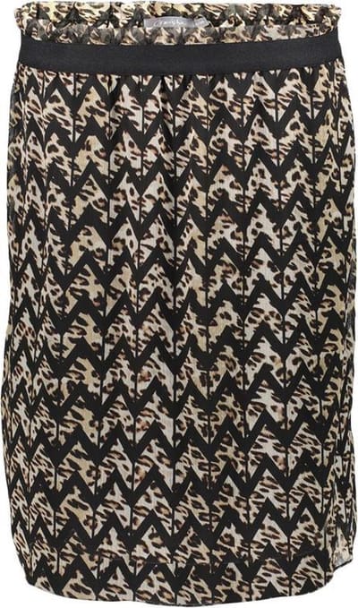 Geisha Jeans, Skirt chiffon zigzag & leopard - Dames