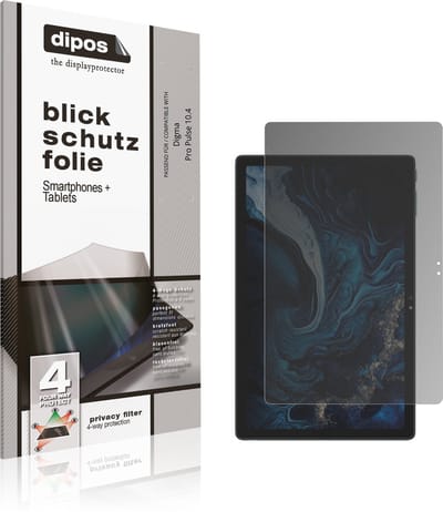 dipos – Matte Privacy Screenprotector geschikt voor Digma Pro Pulse 10.4 | Anti-Spy Beschermfolie