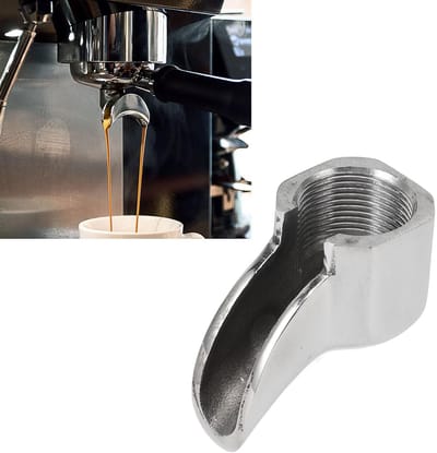 Dailygoods- Espresso-filterhouder Dubbele Uitloop - Portafilter 51mm - Roestvrij Staal - Semi-automatische Koffiemachine - Verbeterde Koffie-ervaring - Eenvoudig Schoon te Maken