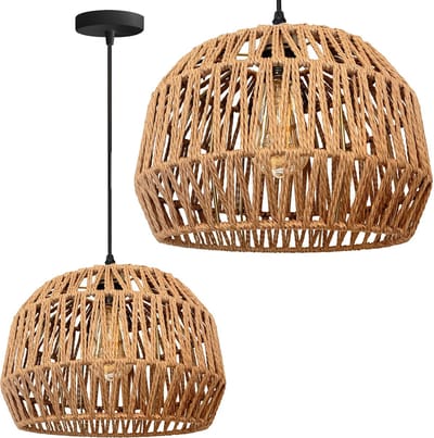 Toolight App1291-1Cp Hanglamp Beige 30X30X22Cm