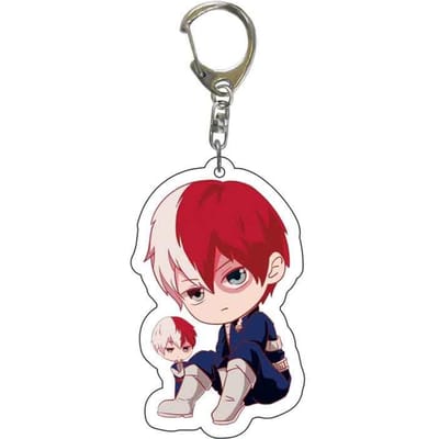 MIJN HELO ACRYL SLEUTELHANGER Boku no Hero Academia Q Versie Ingenieuze Campus Hanger Meerdere Stijlen Optioneel Schoolaccessoires 5.5CM red
