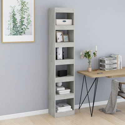 vidaXL - Boekenkast/kamerscherm - 40x30x198 - cm - betongrijs