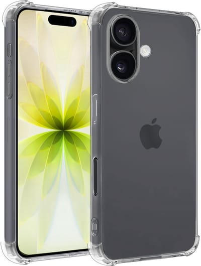 Hoesje - Geschikt voor Apple iPhone 17 - Sterk & Shockproof - Siliconen Case - Back Cover - Telefoon Hoes Shock Proof - Telefoonhoesjes - Transparant