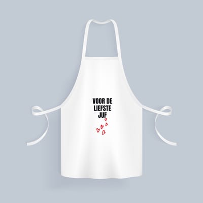 Akyol - voor de liefste juf Keukenschort - Juf - cadeau juf - cadeau - bedankje juf - juffendag - lerares - 82 bij 71 cm