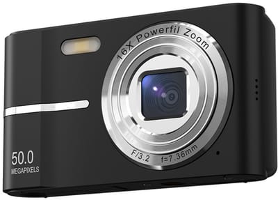 Camera 1080P digitale camera - Autofocuscamera 50MP 16x digitale zoom Anti-shake reisselfiecamera (zwart)