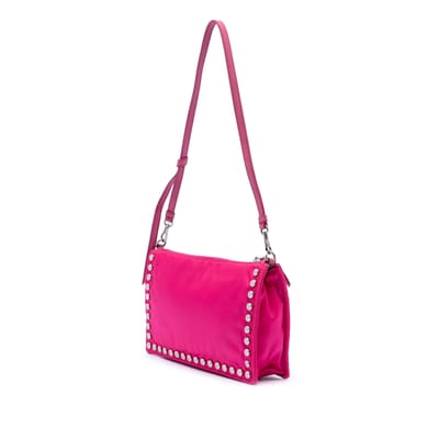 Tweedehands Tessuto Studded Etiquette Schoudertas
