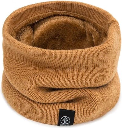 Livano Nekwarmer - Dames - Fleece - Motor - Bandana - Masker - Colsjaal - Sjaal - Gewatteerd - Skiën - Warm - Herfst - Geel