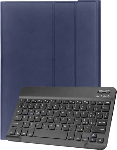 Hoes - Geschikt voor Apple iPad Air 2024/2025/2026 (M3/M4) - 11 inch - Keyboard Book Cover - Toetsenbord Case - Hoesje - Donkerblauw