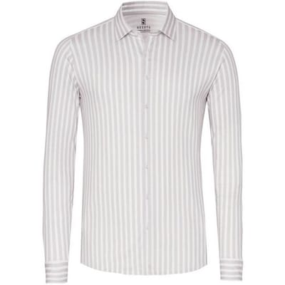 Desoto Overhemd Vertical Stripes Casual Kent Collar Beige / male