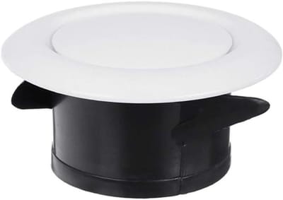 Luchtventilatie Rooster - Ventilatiekap Muur - Luchtstroom Reguleren - Verstelbaar ABS Materiaal - 125 mm - Wit