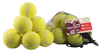 SnelShoppen - 12 Tennisballen voor Honden - Duurzaam Speelgoed voor Binnen en Buiten - Perfect voor Training en Fetch Spellen - Ideaal voor Actieve Ho