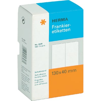 Frankeeretiket HERMA 4328 dubbel 130x40mm 500 stuks