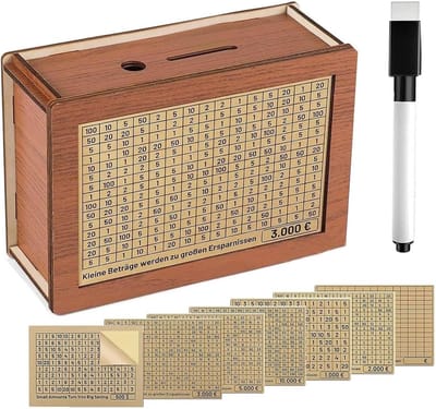 Home & Marker - Houten Spaarpot - Spaarpot Volwassenen - Spaarpot Kinderen - Geld Sparen - Geldkistje - Cashbox - Money Box - COINSAVE