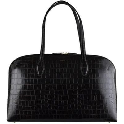 Toteme Tote-tas met ritssluiting en krokodillenreliëf Bruin