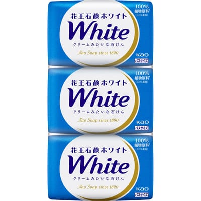 Kao - White Body Soap Floral - 130g × 3