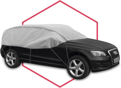 Autoafdekking - Dekzeil Auto - Bescherming Buiten - Waterdicht Ademend - L 300-330 cm - Grijs