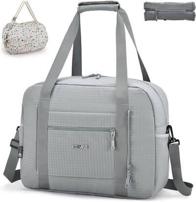 Reisweekender Tas 20L - Vouwbare Handbagage voor Vliegtuig, Sport en Fitness - Ideaal voor Mannen en Vrouwen met Opbergzakken en Waterdichte Pocket