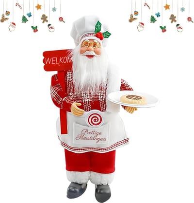 Traditionele Rode Kerstman Ornament – 35 Cm Voor Betoverende Tafel Decoratie En Feestelijke Displays