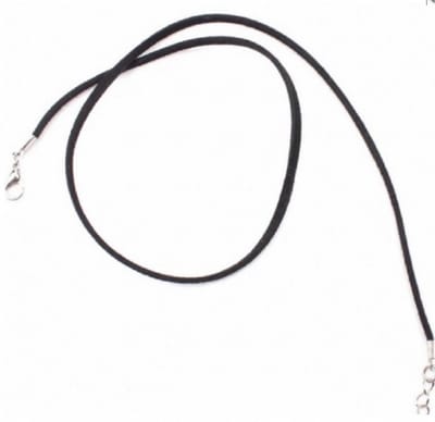 Zwart suede enkelbandje 22-26 cm - Charme Bijoux