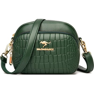 Sac pour femme Nouveau sac bandoulière Sac à épaule Sac carré petit à motif crocodile à la mode pour femme gray