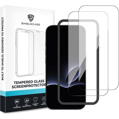 ShieldCase glazen screenprotector geschikt voor Apple iPhone 17 Pro Max screenprotector - Geleverd met montage frame - 2-pack verpakking - screen protector gemaakt van gehard glas