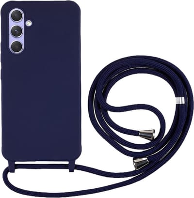 Coverup Hoesje - Geschikt voor Samsung Galaxy A15 Hoesje - Coverup Colour TPU Back Cover met Koord - Blauw
