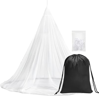 KAD® Klamboe - Fijnmazig Muggennet - Universele Klamboe met Ophangkit - Wit - 380cm x 380cm x 220cm