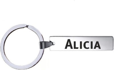 Sleutelhanger Met Naam - Alicia - RVS