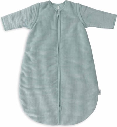 Jollein Baby Slaapzak Winter Met Afritsbare Mouw 70cm - Rond - Rib Sea Green - Winterslaapzak