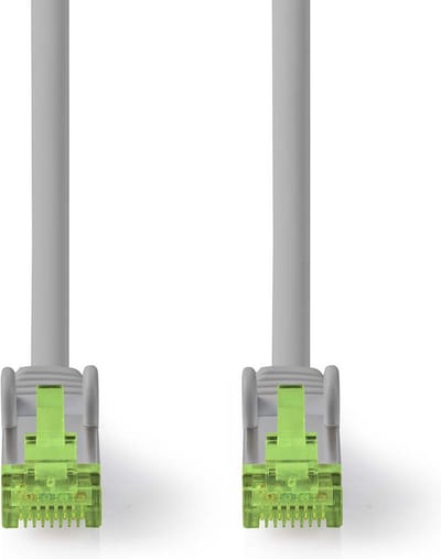 Nedis Cat 8.1 Netwerkkabel - S/FTP - RJ45 Male - RJ45 Male - 15.0 m - Rond - LSZH - Grijs - Label