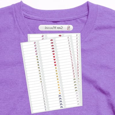 Opstrijkbare Etiketten - Kleding Labels - Kinderen Herkennen - Wasbestendig tot 60°C - 150 Stuks - Meisjes
