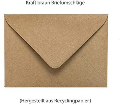 48 Eco-vriendelijke Lege Wenskaarten van Gerecycled Papier