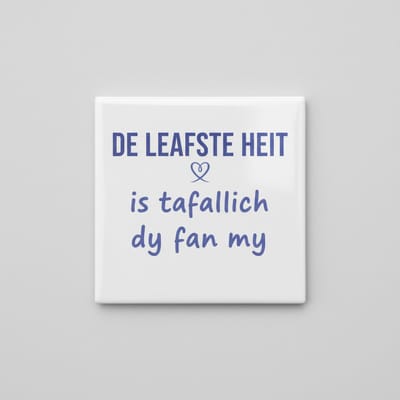 15×15 cm Keramische Tegel – “De Leafste Heit Is Tafallich Dy Fan My” Friese Vader Quote Cadeau Decoratie