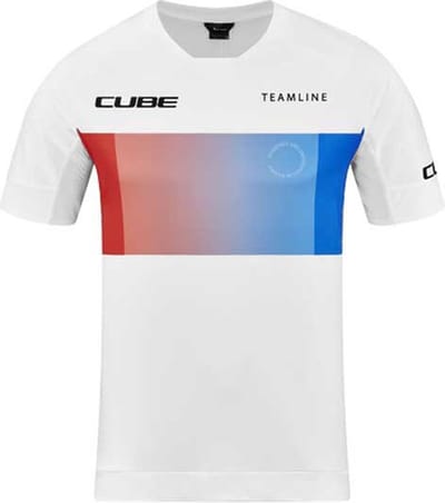 Cube Teamline Korte Mouw Enduro Trui Wit L Man
