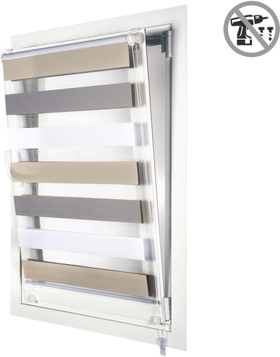 Storesdeco - EasyFix Duo rolgrodijnen, rolgordijn zonder, 45x180 cm