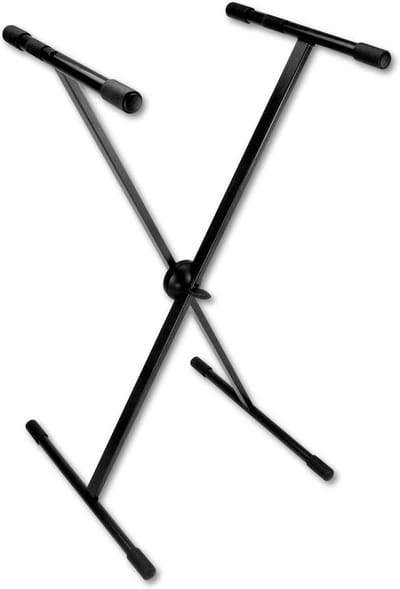Keyboard Standaard - Toetsenbord Onderstel - Muziek Maken - Metalen Poten - 71 x 78 x 50 cm - Zwart
