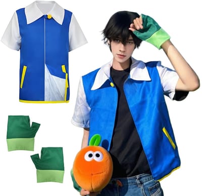 Dailygoods- Anime Kostuum Klassiek - Cosplay Outfit - Uniseks Carnaval - Korte Mouwen - Inclusief Handschoenen - Hoogwaardig Polyester