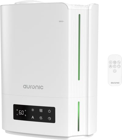 Auronic Luchtbevochtiger - 5 Liter - Geschikt voor Woonkamer, Kantoor, Slaapkamer, Babykamer en Meer - BPA-Vrij - Wit