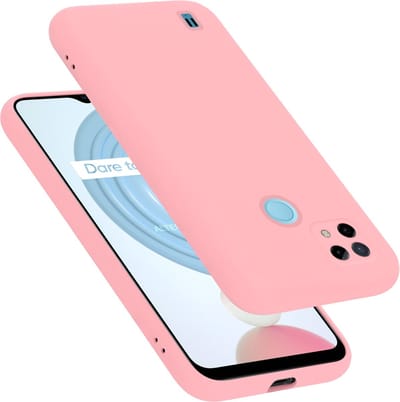 Cadorabo Hoesje geschikt voor Realme C21 in LIQUID ROZE - Beschermhoes gemaakt van flexibel TPU silicone Case Cover