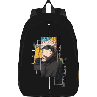 Mode Jujutsu Kaisen Rugzak funko Mochilas Super Kwaliteit Kantoorwerk Stevige Schouder Rugzak (as the picture,16 inches)