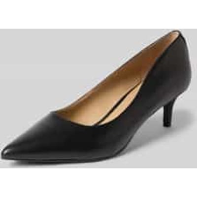 Leren pumps met elastisch riempje model 'ADRIENNE'