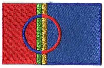 AuBor ®. Patch Scandinavië, Sami / Lapland  65mm x 40mm