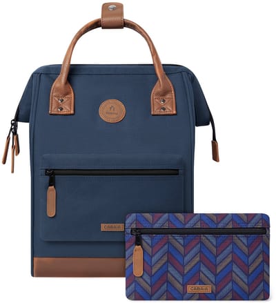 CABAIA - Rugzak Adventurer Medium 18L Chicago, Computercompartiment 13", Levenslange garantie, Brede opening - Blauw