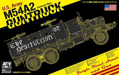 AFV Club Modelbouwpakket Militaire voertuigen - 35327 M54A2 5-ton Gun truck - Eve of Destruction Plastic - 1:35 - Modelbouw