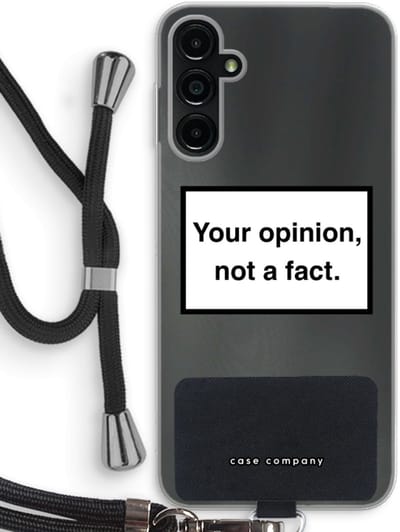 Case Company® - Hoesje met koord geschikt voor Samsung Galaxy A14 hoesje met Koord - Your opinion - Telefoonhoesje met Zwart Koord - Bescherming aan alle Kanten en Over de Schermrand