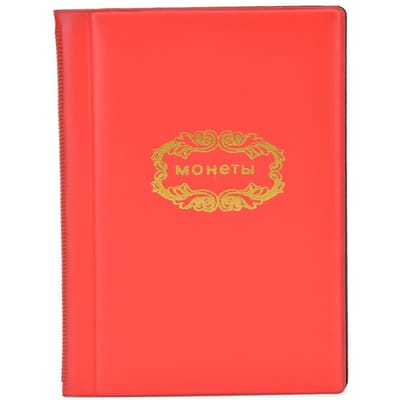 120 Zakjes 10 Pagina's Muntalbum Verzameling Boek Mini Formaat Geld Verzamelaar Houder Rood rood
