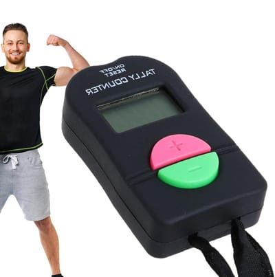 Digitale Tally Counter - Hand Teller - Sporten Bijhouden - Met Halskoord - 6.3 cm - Zwart